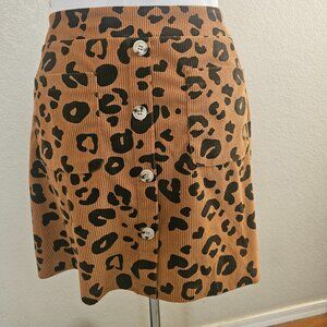 leopard mini skirt